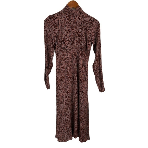 FREE PEOPLE Blogger Favorite Cocoa Loveless Leopard Midi Dress - Picture 3 of 11